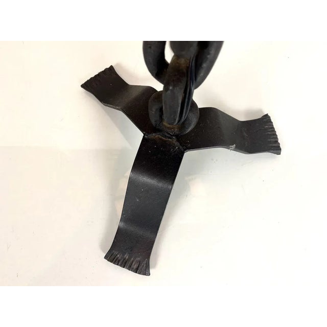 1970s Brutalist Wrought Iron Table Lamp, 1970s For Sale - Image 5 of 15