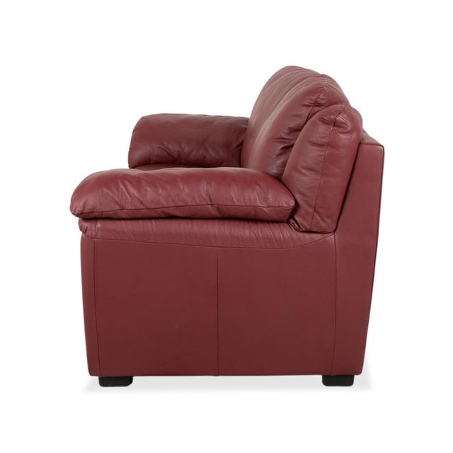 Red Leather 2-Seater Sofa from Natuzzi For Sale - Image 12 of 13