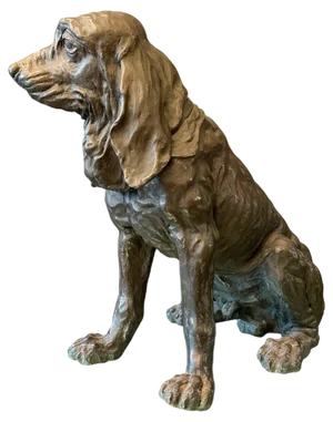 Vintage Dog Sculpture in Bronze, 1950