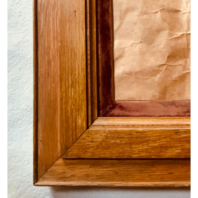 Wood Antique Handmade Wooden Picture Frame For Sale - Image 7 of 9
