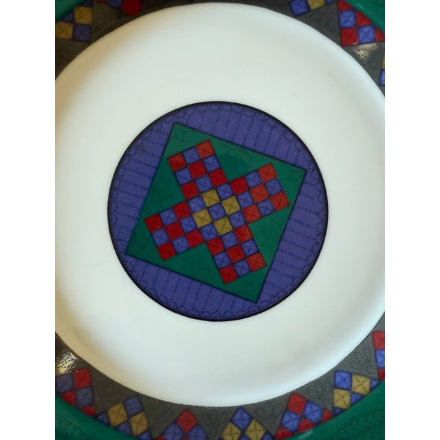 Vintage Dansk Quilting Emerald Braid Salad Plate - Set of 4 For Sale In Austin - Image 6 of 12