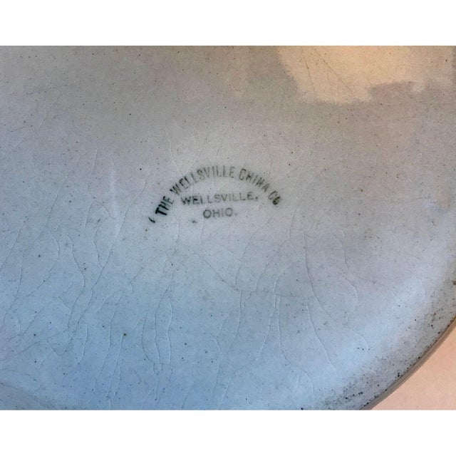 1920s Vintage Wellsville China Baby Plate | Little Jack Horner Rhyme For Sale - Image 5 of 5