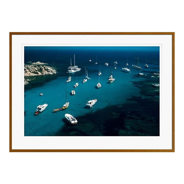 Cavallo Coast 1984 by Slim Aarons Brown Framed C-Print For Sale