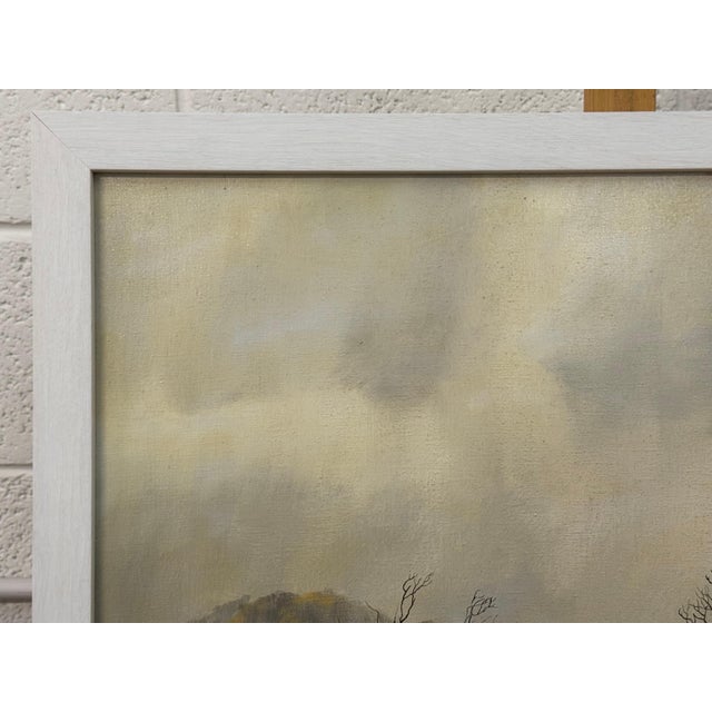 Green Winter Field on Overcast Farmland in the English Countryside by British Artist 1975 (Circa) For Sale - Image 8 of 18