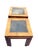 Baker Furniture Company Vintage Pair of Side or Accent End Tables Wood and Glass in Baker Style For Sale - Image 4 of 8