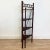 English 1960s British Colonial Ball and Stick Scorched Bamboo Corner Etagere in Burnt Mahogany. For Sale - Image 3 of 12