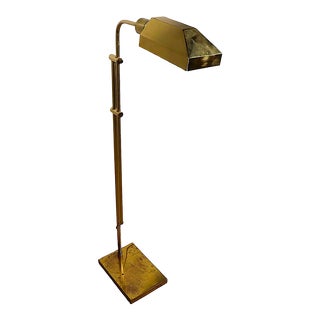Adjustable Brass Pharmacy Reading Floor Lamp After Koch and Lowy Ca.1960/1970's For Sale