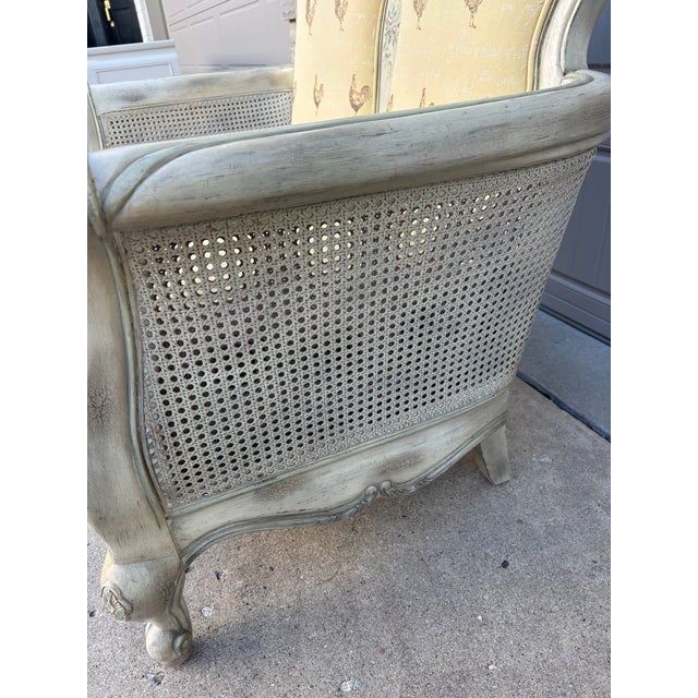 Wood Early 21st Century Upholstered Settee Loveseat For Sale - Image 7 of 12