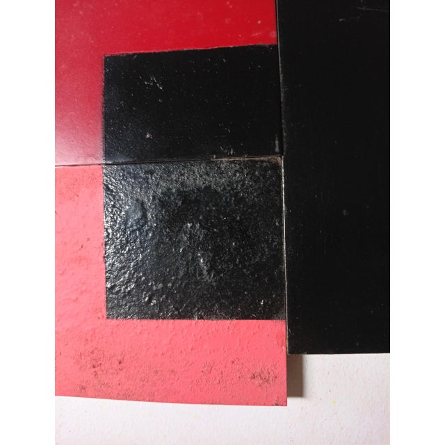 Contemporary Abstract Tempera and Aerosol on Metal "N 13" by Andre Debono For Sale - Image 9 of 10