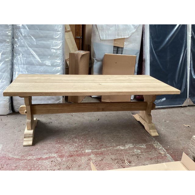 French Weathered Solid Plank Oak Monastery Table For Sale - Image 10 of 13