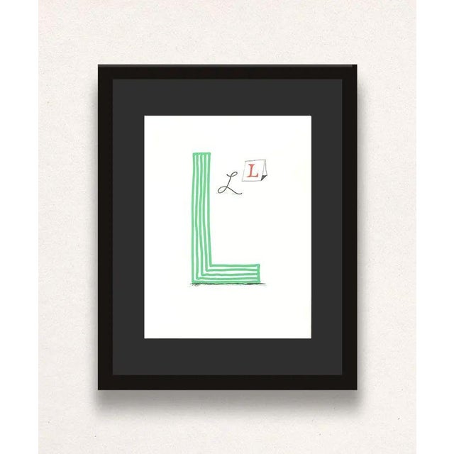 David Hockney, L from Hockneys Alphabet, Lithograph, Framed For Sale - Image 4 of 4