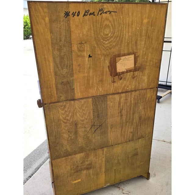 1930s Karges Country French Walnut Pullout Folding Service Bar For Sale - Image 15 of 18