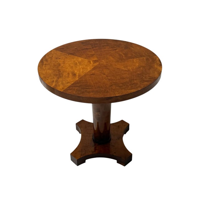 Art Deco Swedish Walnut Veneer Side Table, 1930s For Sale - Image 6 of 6