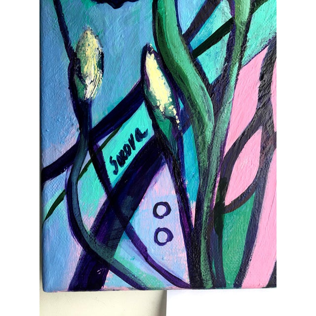 Contemporary Abstract Floral Original Painting by Valeriya Serova For Sale - Image 4 of 15