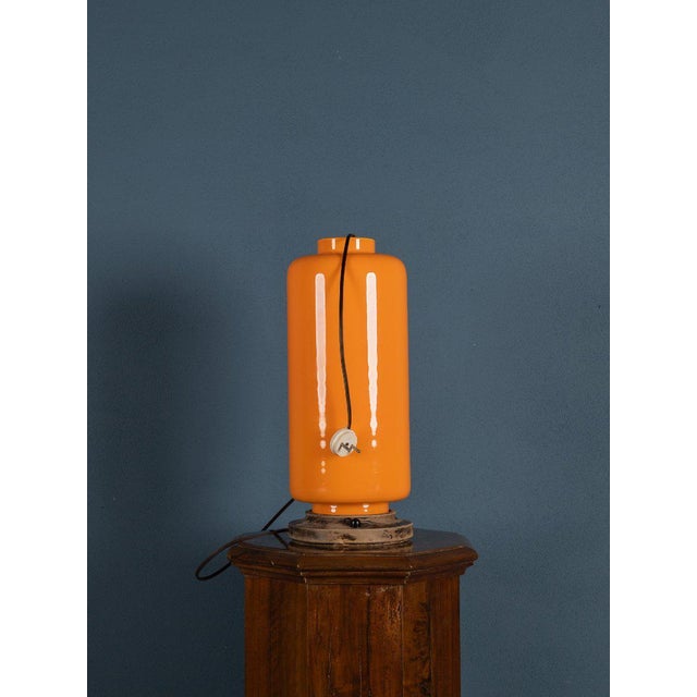 Vase in Orange Opaline Glass by Carlo Scarpa for Venini For Sale - Image 4 of 6