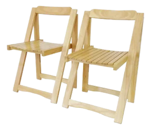 Vintage Folding Chairs in Light Wood in the style of Aldo Jacober, 1970s