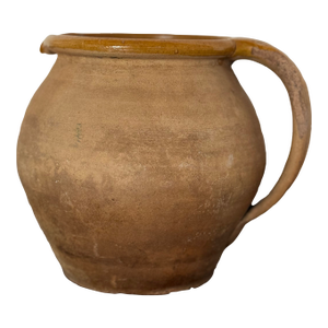 Antique French Stoneware Pitcher, 19th Century Confit Jug