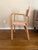 Peach Pair of MCM Joe Atkinson Thonet Industries Upholstered Arm Chairs in Eames Crosspatch For Sale - Image 8 of 12