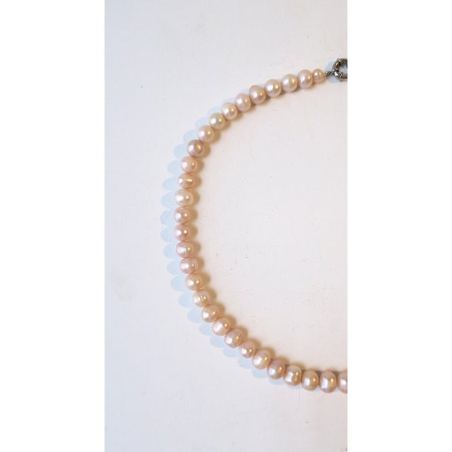Metal Freshwater Pearl Bead Necklace For Sale - Image 7 of 9