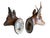 1900 - 1909 Black Forest Ceramic Terra Cotta Deer Heads For Sale - Image 5 of 5