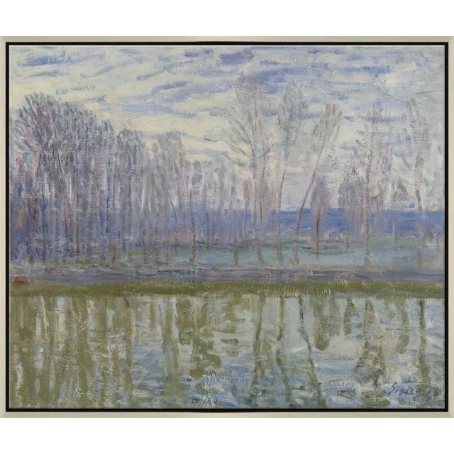 Winter Landscape Canvas - Hand Embellished Framed Art For Sale