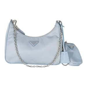 Blue Nylon Saffiano Leather Re-Edition 2005