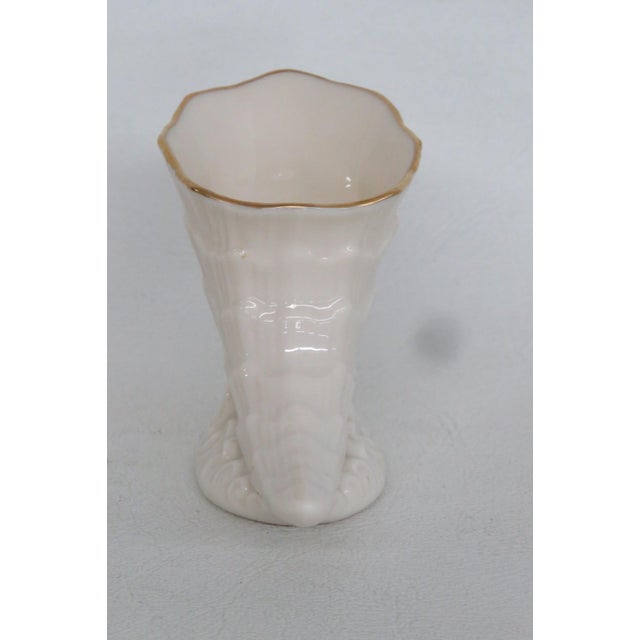 Lenox Lenox China Decorative Porcelain Cornucopia Made in Usa With 24k Gold Trim 5098b For Sale - Image 4 of 9