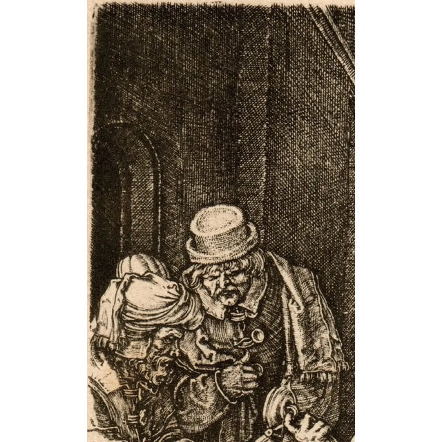 Realism Albrecht Dürer (After) | "Pilate Washing His Hands" Engraving (1512) - Antique Print For Sale - Image 3 of 8
