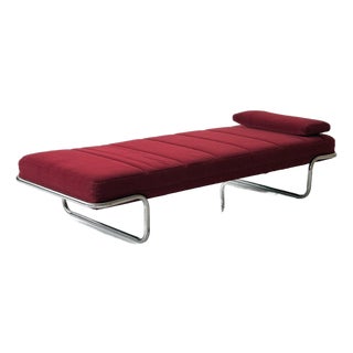 1970s Chrome Daybed Attributed to Brayton International in Mohair For Sale