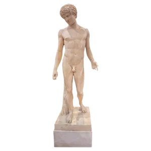 Large 19th Century Plaster Sculpture of a Greek Figure, 1890s