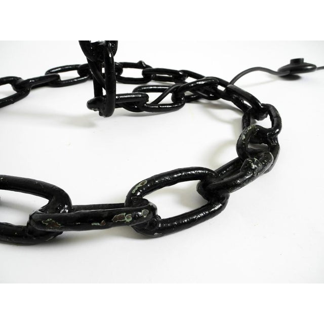 Brutalist Welded Black Chains Floor Lamp in the style of Franz West, 1970s For Sale - Image 12 of 13