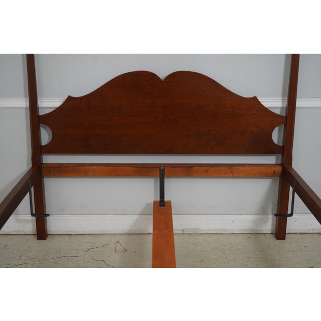 Traditional Eldred Wheeler Queen Size Cherry Canopy Bed For Sale - Image 3 of 12