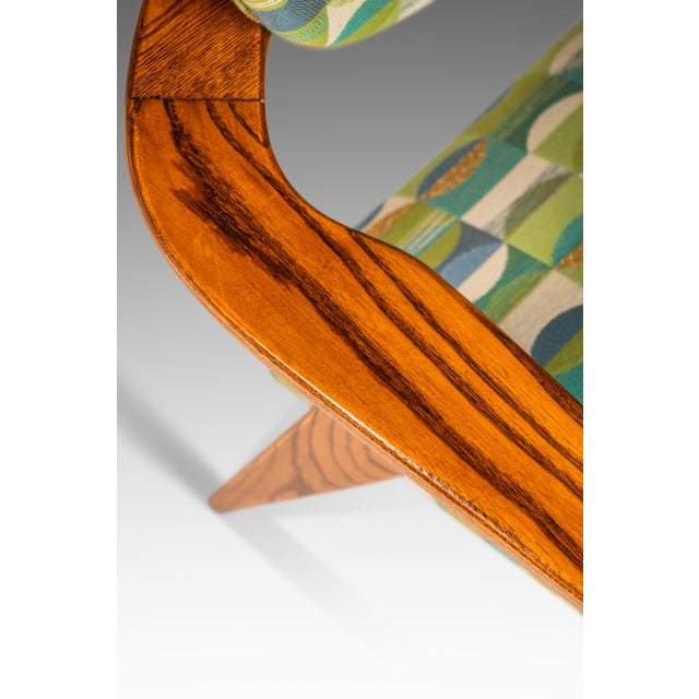 Rare Mid-Century Modern Low Profile 916-Cc Captains Chair in Oak Attributed to Adrian Pearsall for Craft Associates, Usa, C. 1960's For Sale - Image 18 of 18