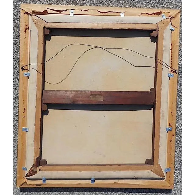 Paint Original Signed Antique Oil on Canvas-Sheep & Shepherd-Charles Emile Jacque-Barbizon School For Sale - Image 7 of 8