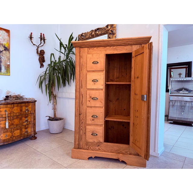 Antique Baroque Farmhouse Cupboard For Sale - Image 10 of 12