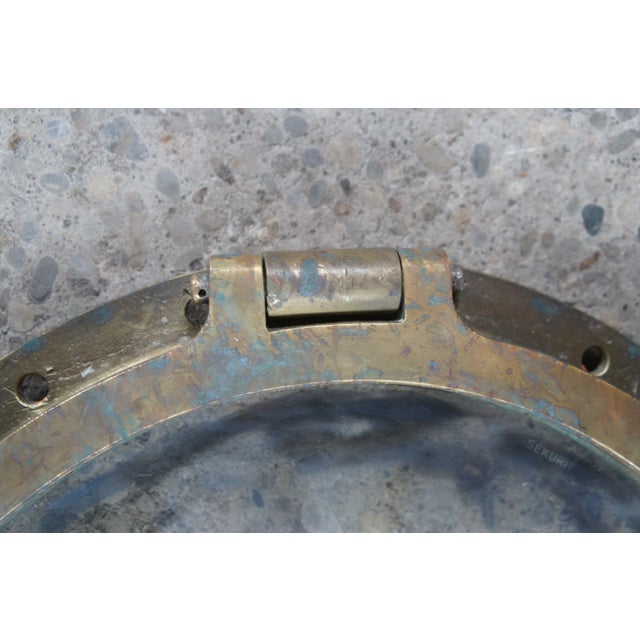 Late 19th Century Extremely Large Antique Solid Bronze Maritime Ships Porthole For Sale - Image 11 of 12