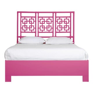 Palm Springs Platform Bed Queen, Hot Pink For Sale
