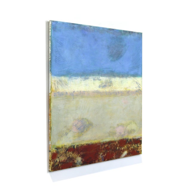 Awh 349 - Abstract Minimalist Textured Layered Colorfield Oil Painting on Canvas Original Artwork by Bernhard Zimmer For Sale In Los Angeles - Image 6 of 9