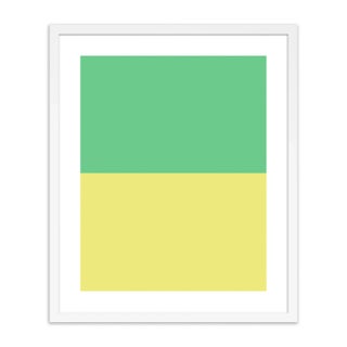 Color Studies, Seafoam Green/Yellow by Pencil & Paper in White Frame, Small Art Print For Sale