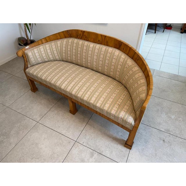 Biedermeier Sofa in Pine Veneer For Sale - Image 5 of 18