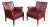 Pair of Danish Armchairs in Oxblood Leather, 1950s For Sale