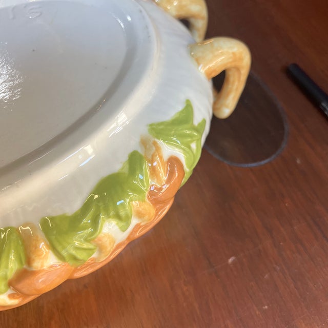 Farmhouse Country Core Vintage Ceramic Mushroom Tureen With Lid For Sale - Image 3 of 10
