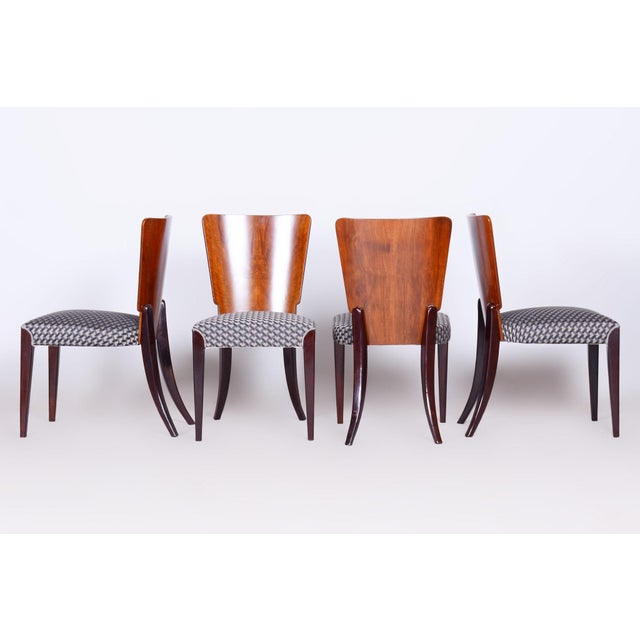 Set of Four Restored ArtDeco Beech Chairs by Jindrich Halabala. Maker: UP Zavody Designer: Jindřich Halabala Source:...