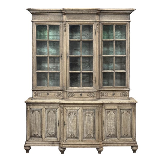 Early 19th Century Belgian Liégeois Régence Carved Oak Bookcase ~ Bibliotheque For Sale