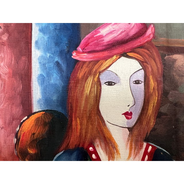 Seaside Café Scene – Figurative Impressionist Oil on Canvas Signed, Ornate Frame For Sale In Jacksonville, FL - Image 6 of 11