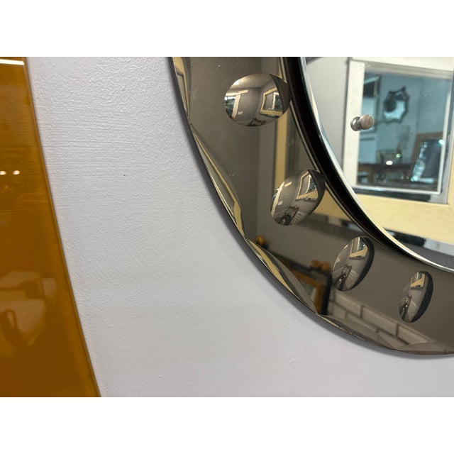 1960s Pair of Italian Modern Fontana Arte Inspired Mirrors For Sale - Image 9 of 11