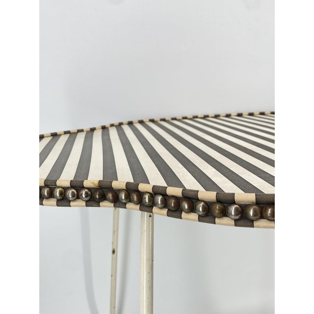 Metal Mid-Century Striped Tray or Side Table, 1950 For Sale - Image 7 of 17