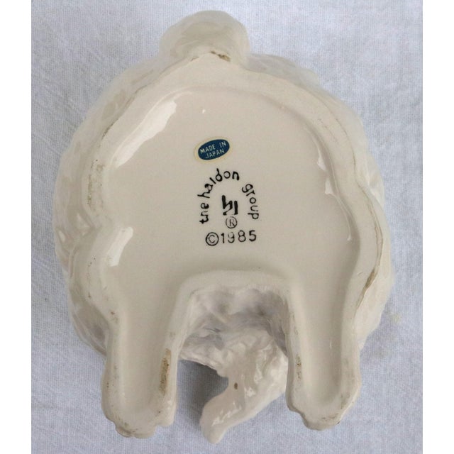 1980s The Haldon Group White Bunny Rabbit Condiment Server With Carrot Spoon For Sale - Image 16 of 16