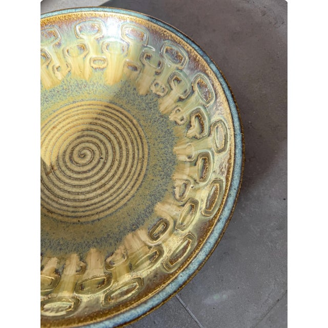 Set of large bowl/plate and jug from series "Lupin" designed by danish EinarJohansen for Søholm Stentøj denmark, handmade...