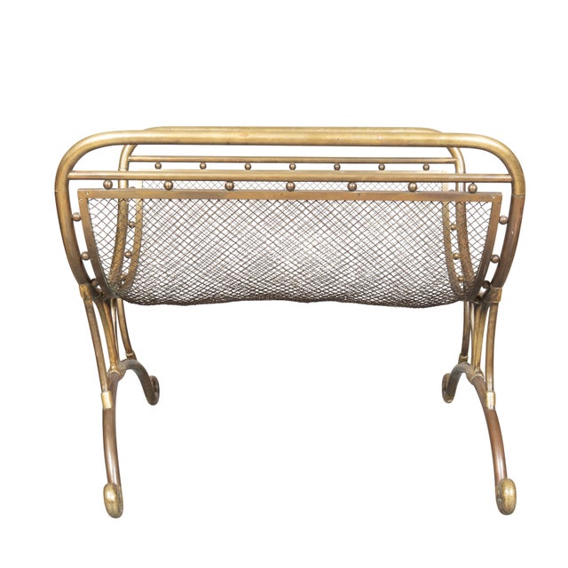 Art Nouveau Brass Fireplace Log Holder For Sale In Boston - Image 6 of 12